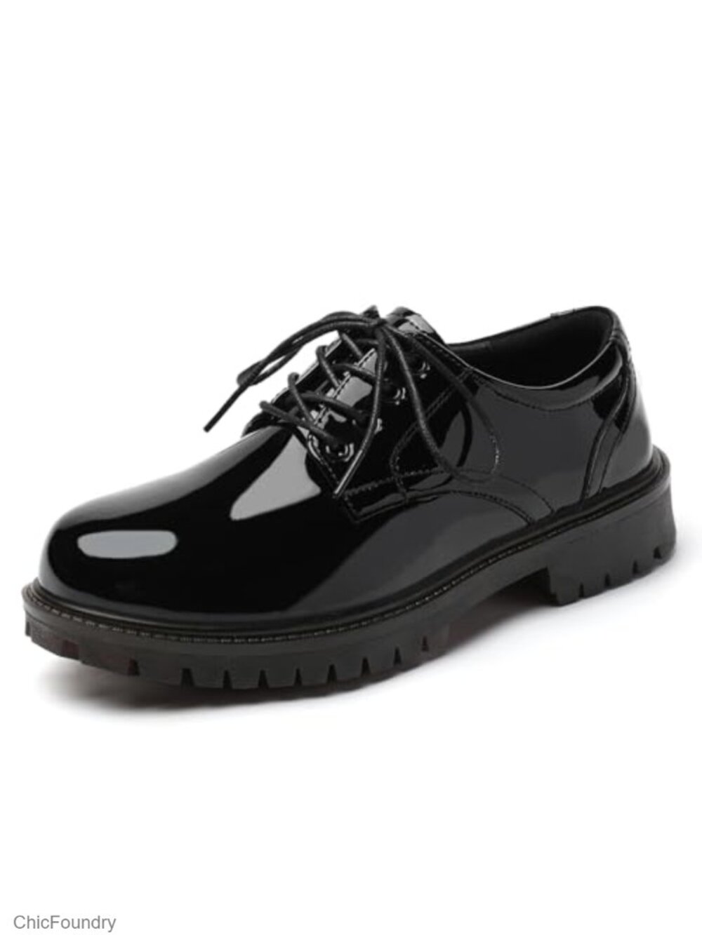 Oxford Shoes Women Lace Up Flats Leather Non-Slip Comfortable Dress Work